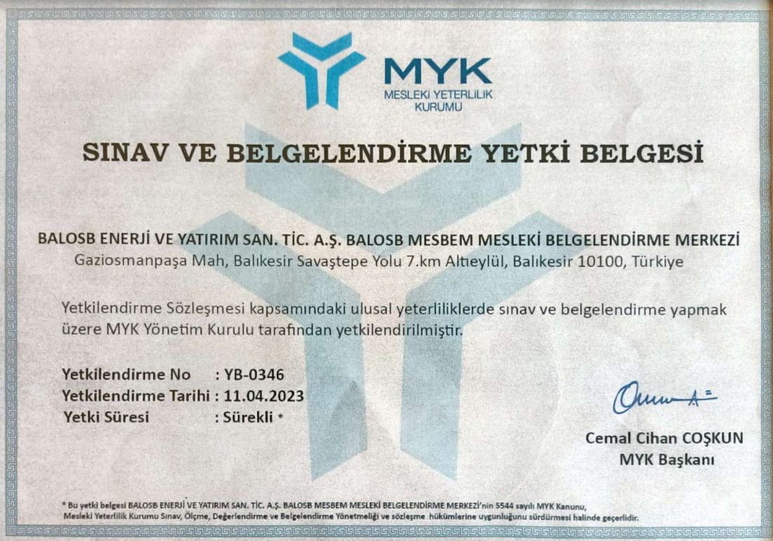 Yetki Belgesi